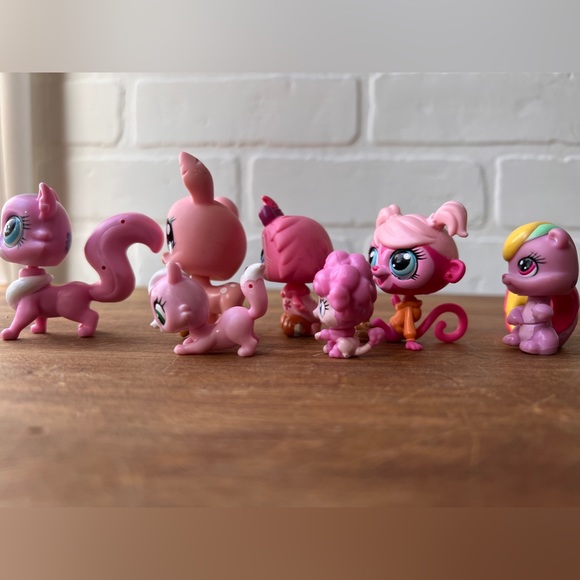 LPS Littlest Pet Shop BIG LOT Pink animals 7pc. - Picture 3 of 5